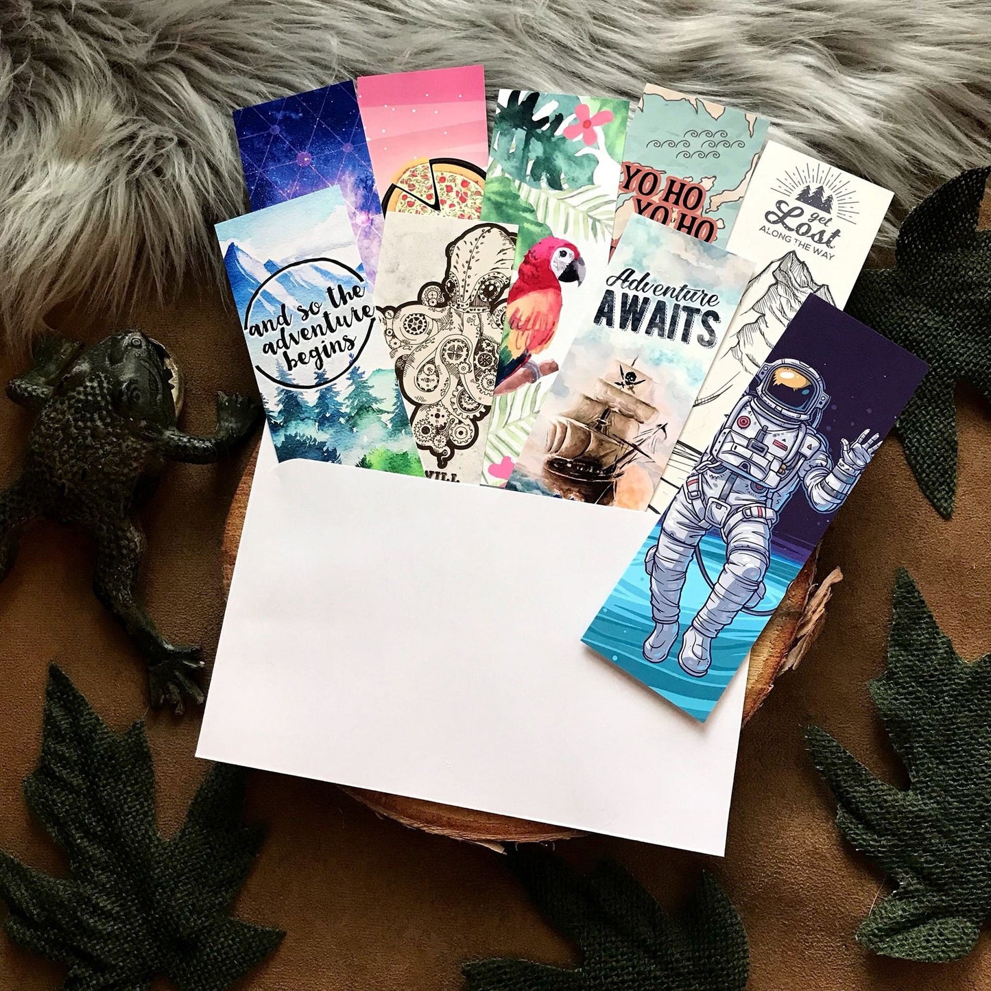 Grab Bag Set of Bookmarks, 9 Surprise Handmade Bookmarks