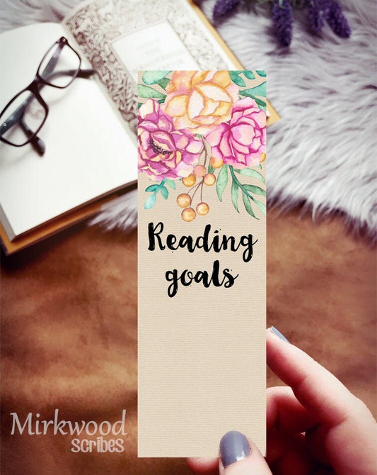 Reading Goals Bookmark