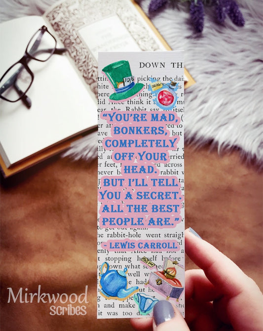 Alice's Adventures in Wonderland Bonkers Bookmark
