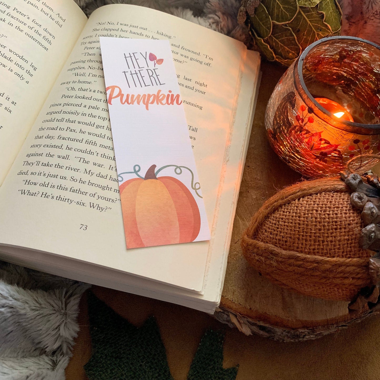 Hey There Pumpkin Bookmark