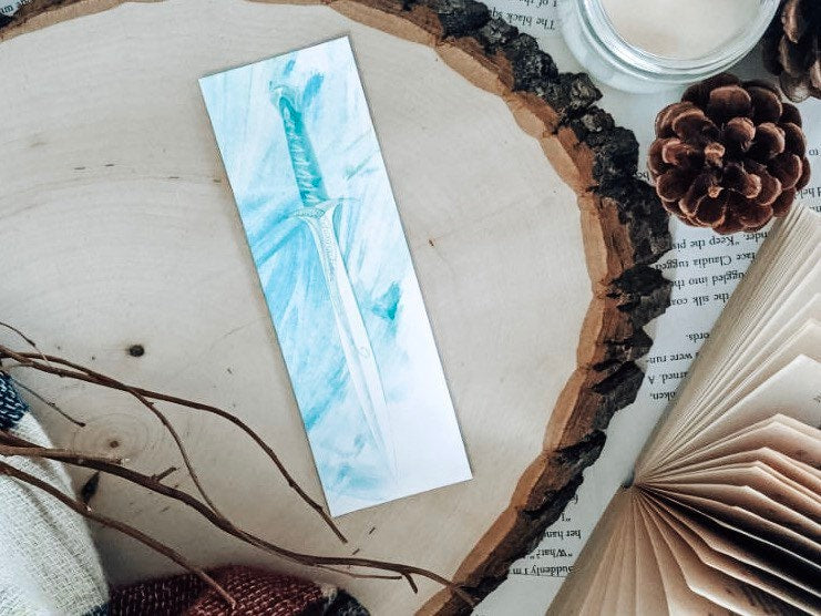 Elf Dagger Watercolor Bookmark
