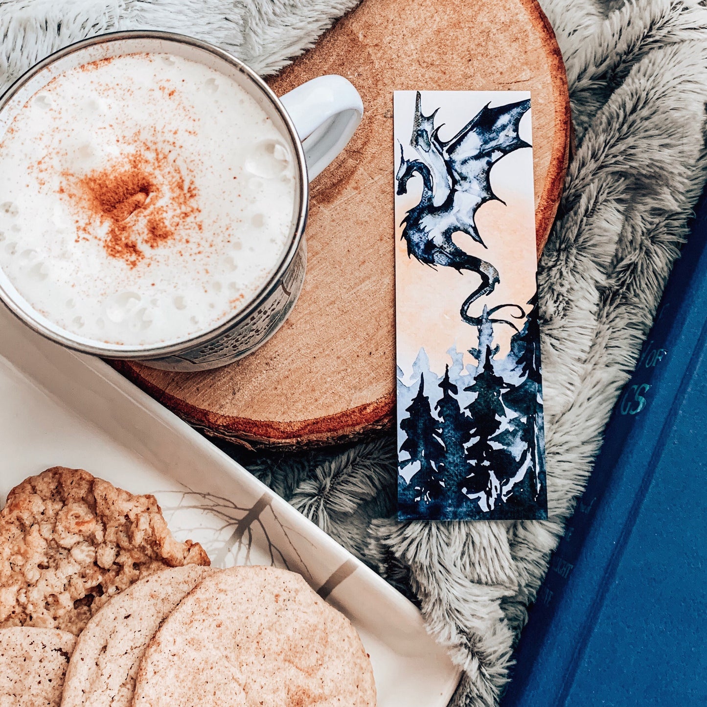Epic Dragon Watercolor Bookmark