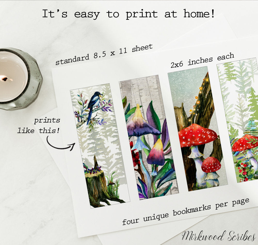 Printable Cute Scrapbook Cat Bookmarks Set