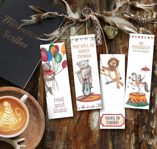 Printable Circus Bookmarks Set