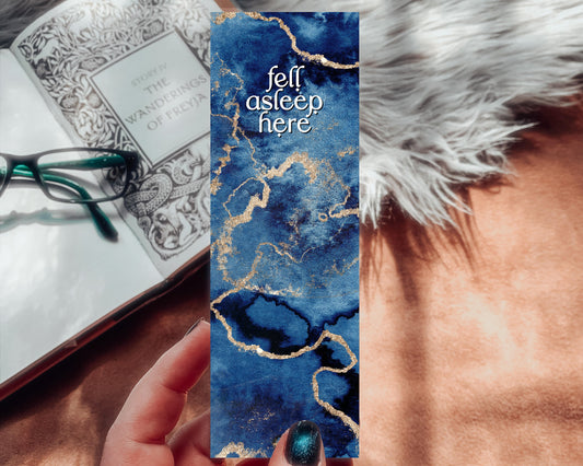 Fell Asleep Here Watercolor Bookmark
