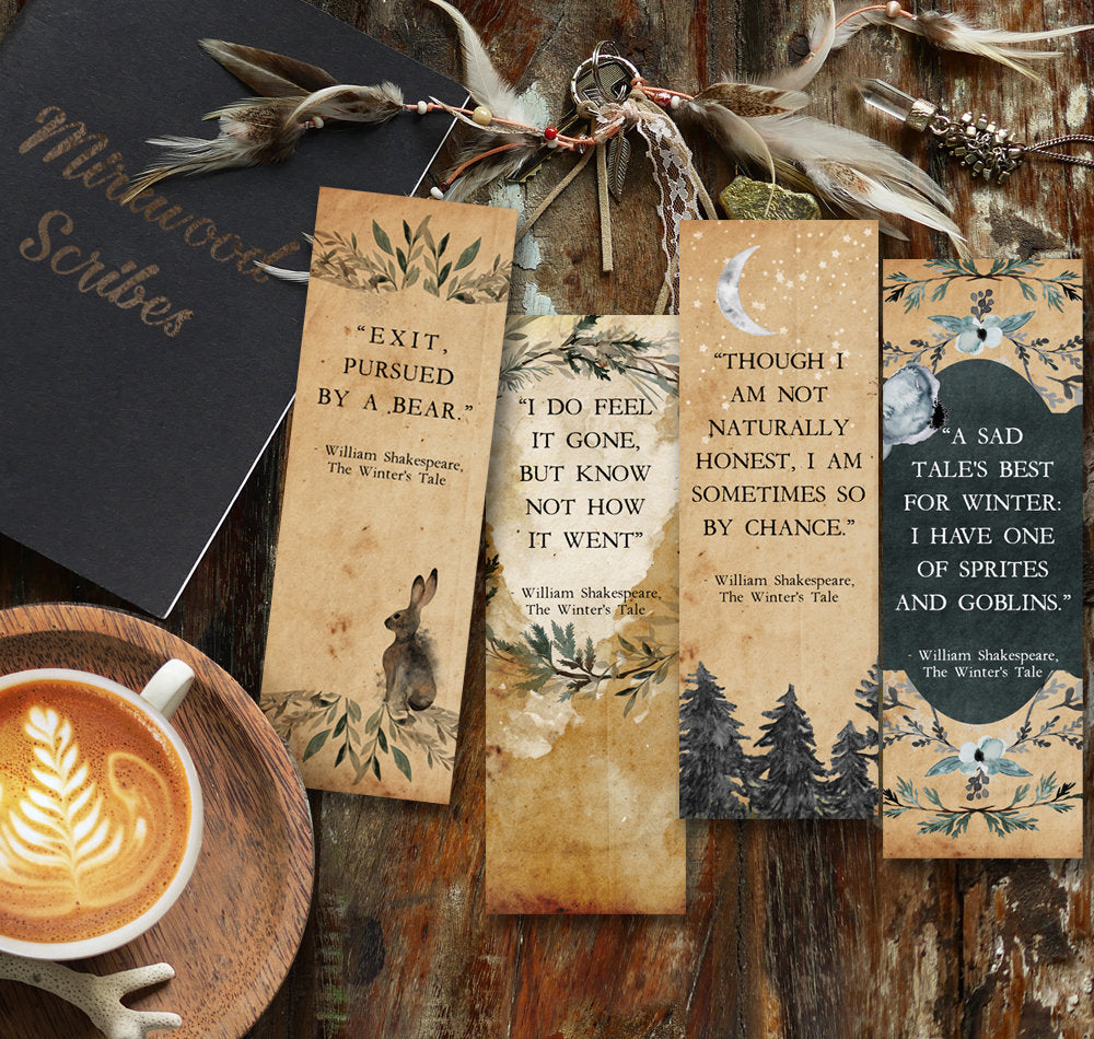 The Winter's Tale Bookmark, Exit, Pursued by a Bear, Shakespeare