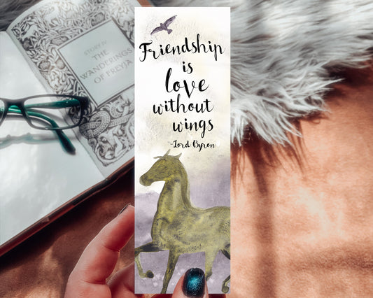 Lord Byron Friendship Watercolor Bookmark