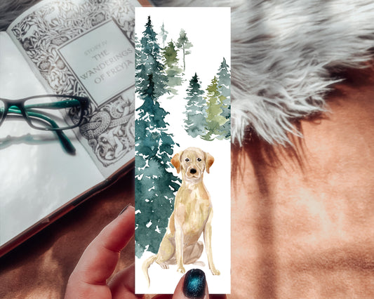 Yellow Labrador Watercolor Bookmark