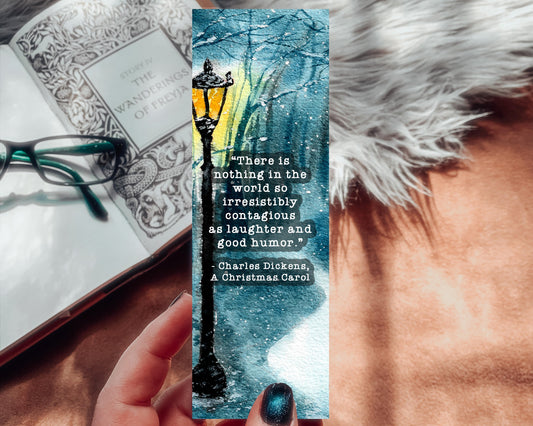 Charles Dickens A Christmas Carol Lantern in the Snow Bookmark