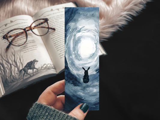 Forest Rabbit Watercolor Bookmark