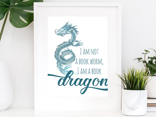 Book Dragon Art Print