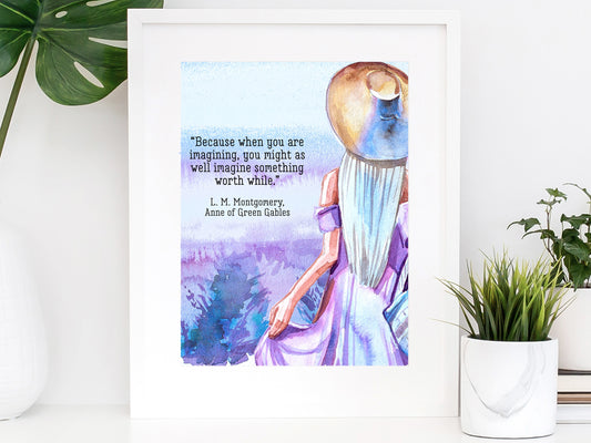 Anne of Green Gables Watercolor Art Print
