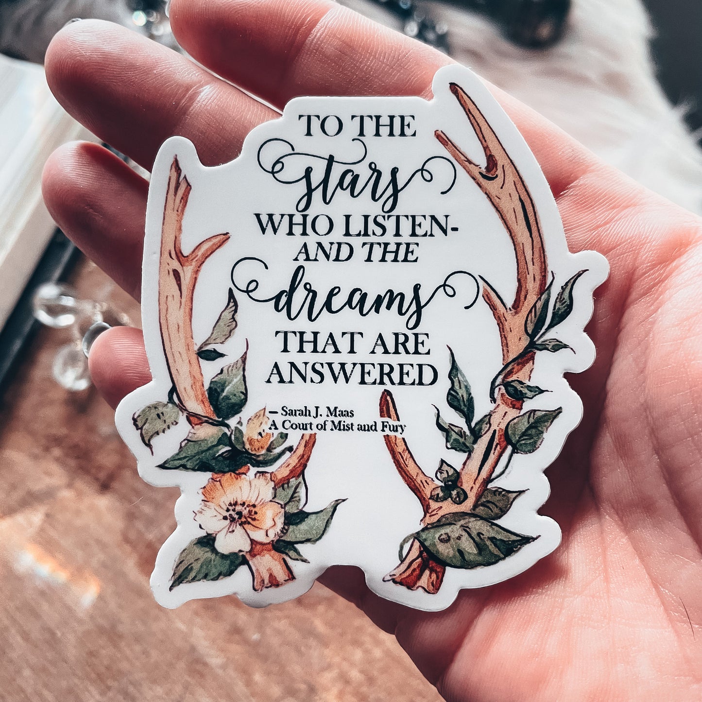 ACOMAF Vinyl Sticker, To the Stars Who Listen, Feyre
