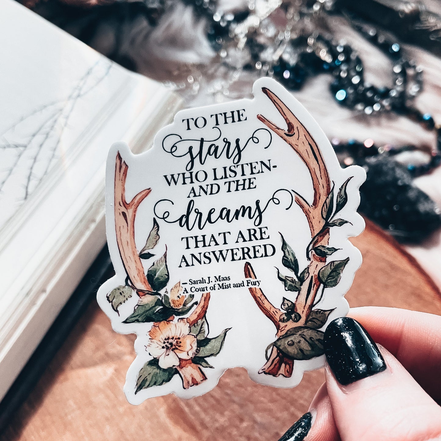 ACOMAF Vinyl Sticker, To the Stars Who Listen, Feyre