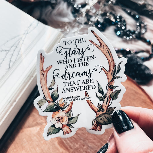 ACOMAF Vinyl Sticker, To the Stars Who Listen, Feyre