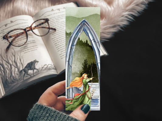 Elf Archer Watercolor Bookmark