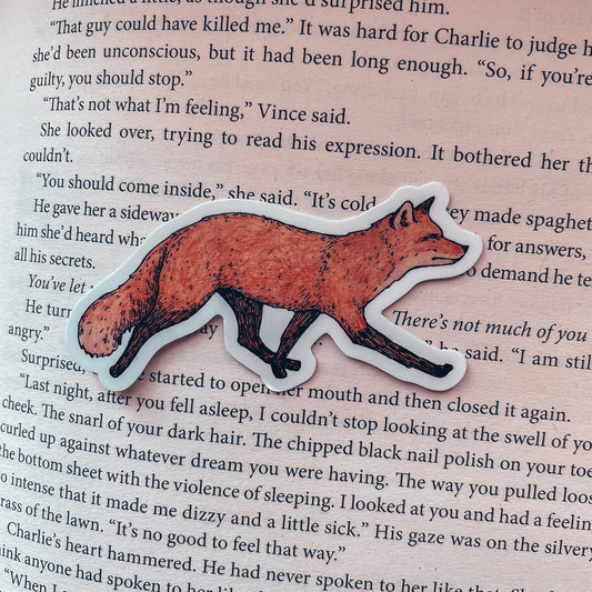 Running Fox Vinyl Sticker