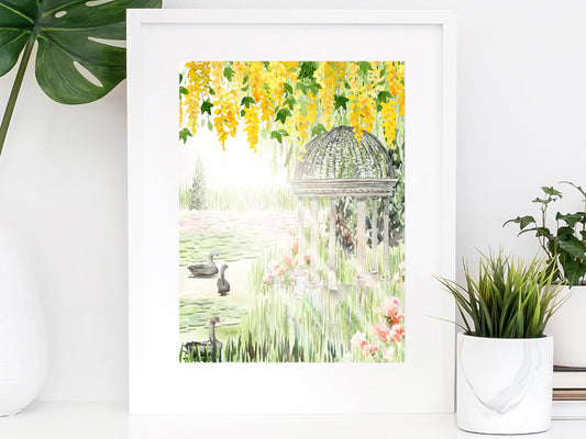 Garden Gazebo Art Print
