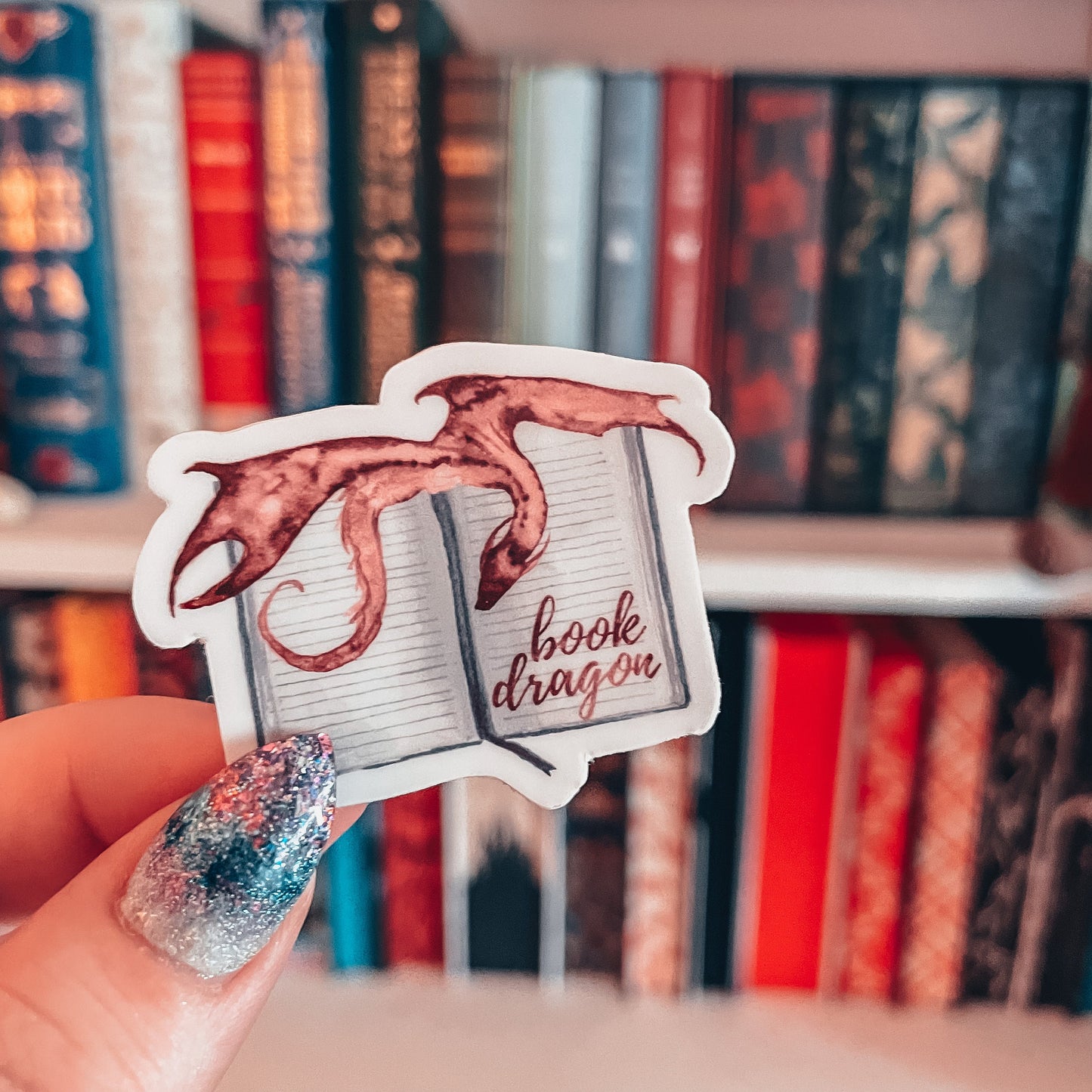 Red Book Dragon Vinyl Sticker