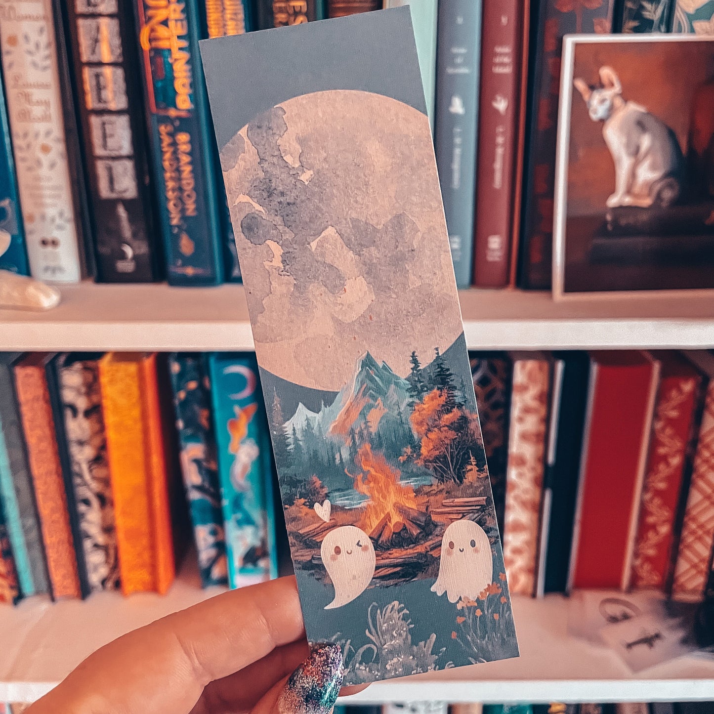 Halloween Ghost Couple Watercolor Bookmark