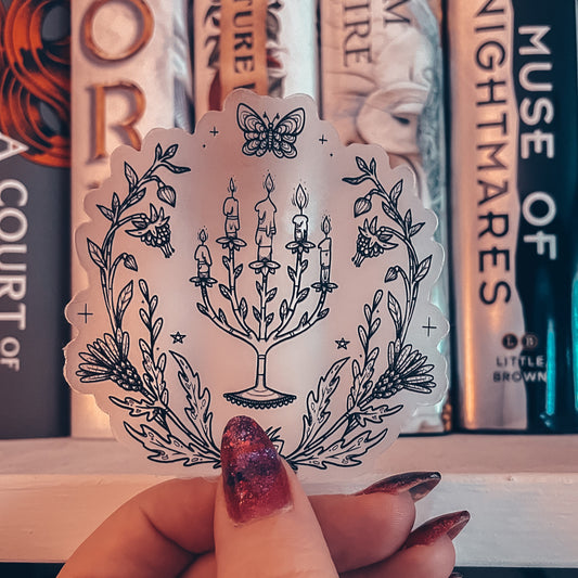 Halloween Floral Candleabra Sticker