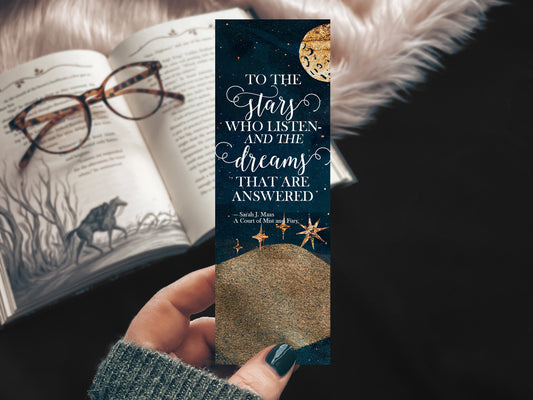 ACOTAR Watercolor Bookmark, To the Stars Who Listen - and the Dreams that are Answered
