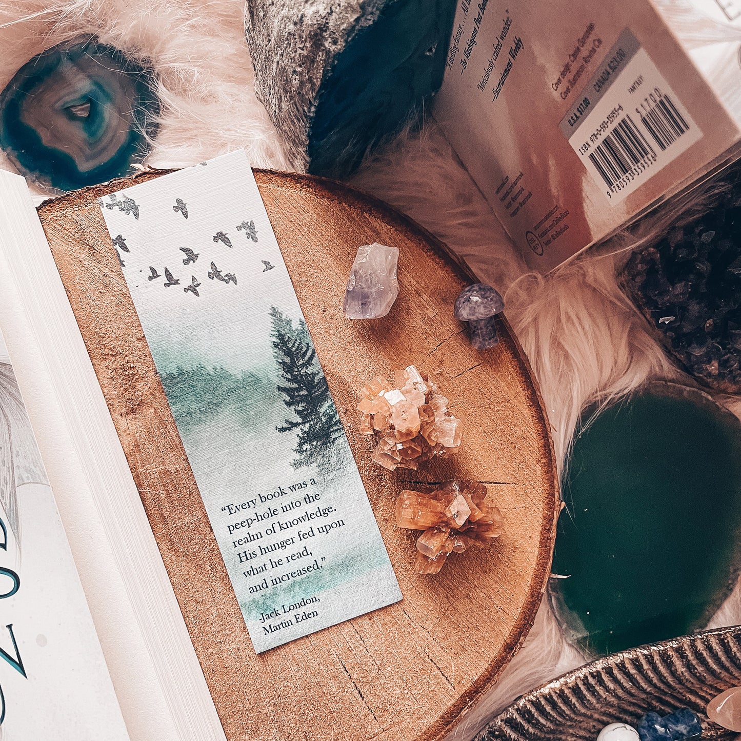 Jack London Martin Eden Quote Watercolor Bookmark